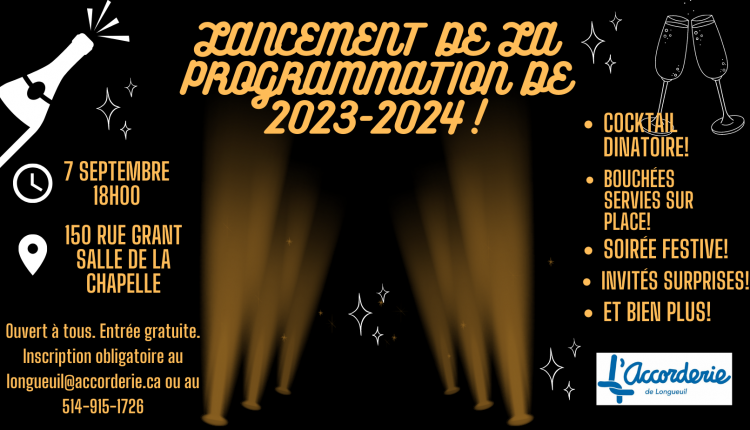 Lancement de la programmation de 2023-2024